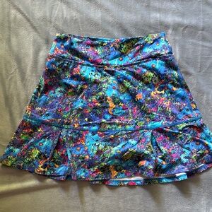 Colorful Floral Skater Skirt